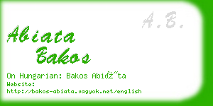 abiata bakos business card